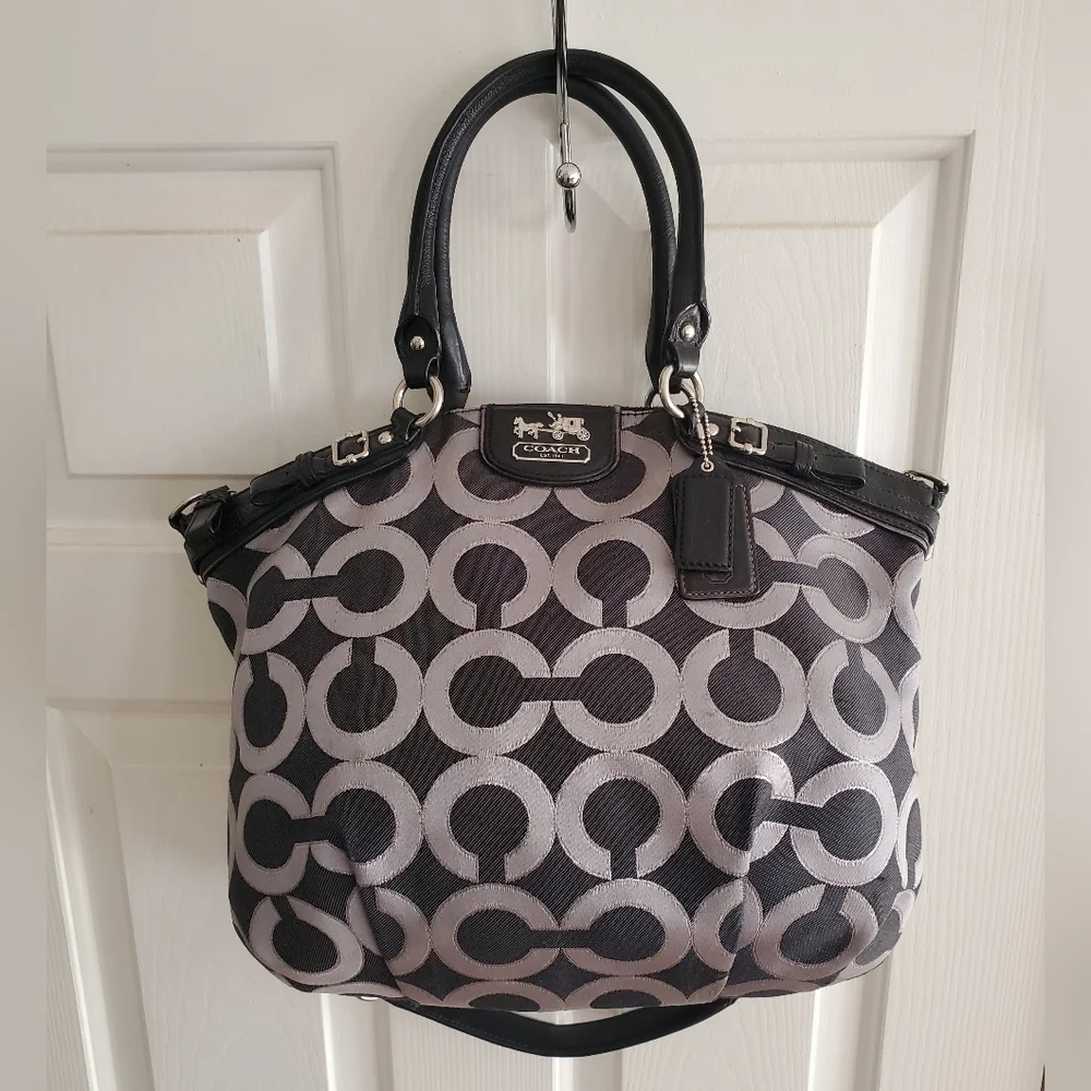 Coach Madison Op Art Sateen Sophia Satchel 18635